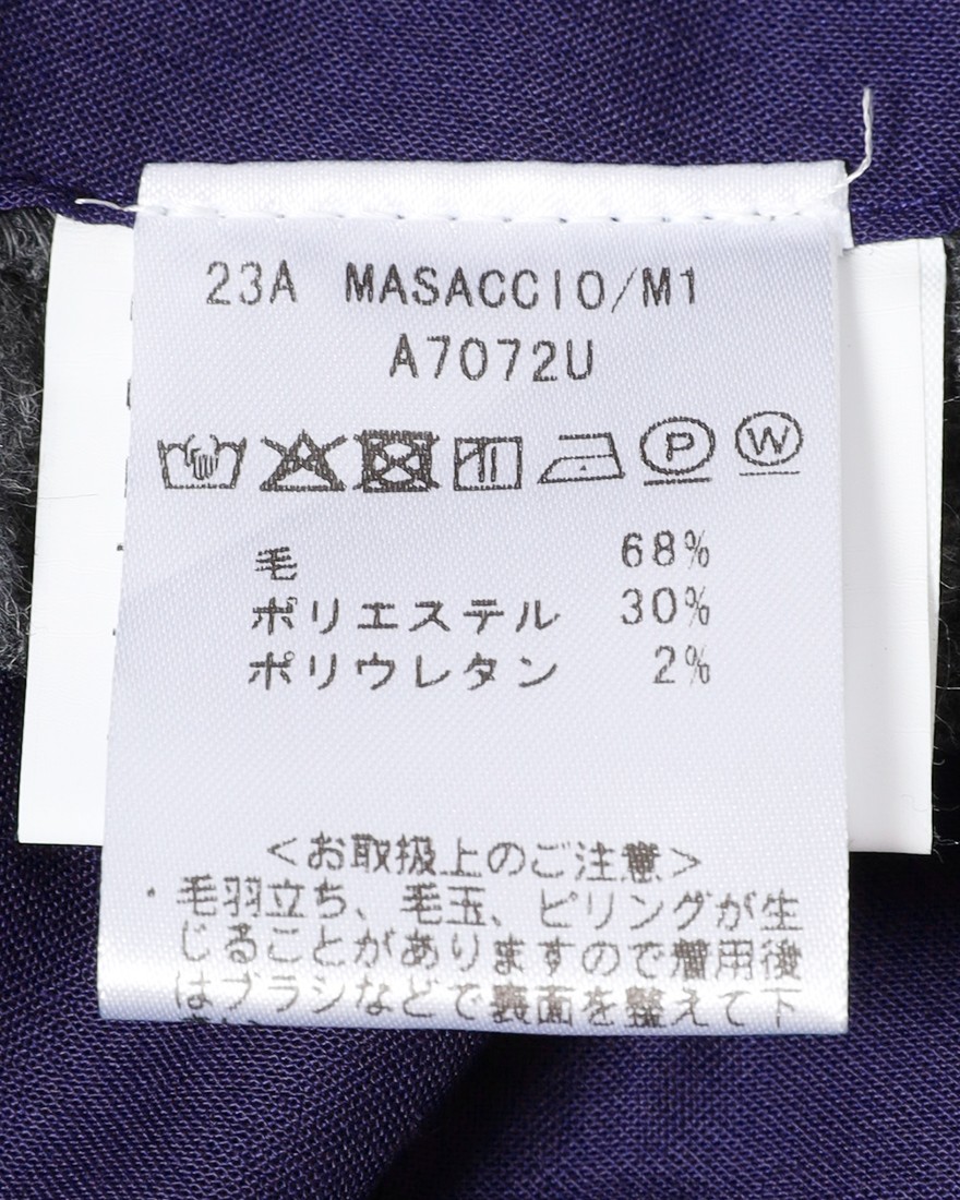 giabsarchivioウォッシャブルウール ソリッド パンツ【MASACCIO/マサッチョ】20l