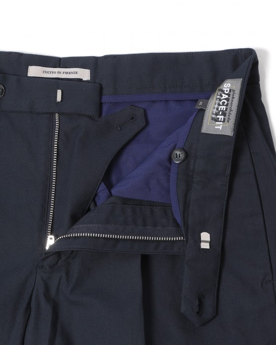 giabsarchivioコットンキャンバス ワンプリーツパンツ【DANTE700/SPACE-FIT】07l