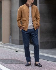 giabsarchivioコットンキャンバス ワンプリーツパンツ【DANTE700/SPACE-FIT】mb_ma
