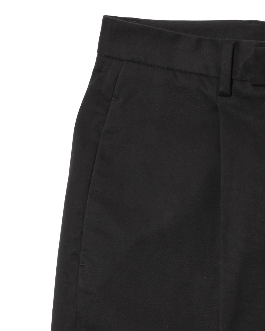 giabsarchivioワンプリーツ ストレッチコットンサテン パンツ【DANTE700/SPACE-FIT】03l