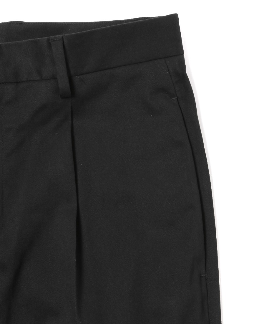 giabsarchivioワンプリーツ ストレッチコットンサテン パンツ【DANTE700/SPACE-FIT】04l