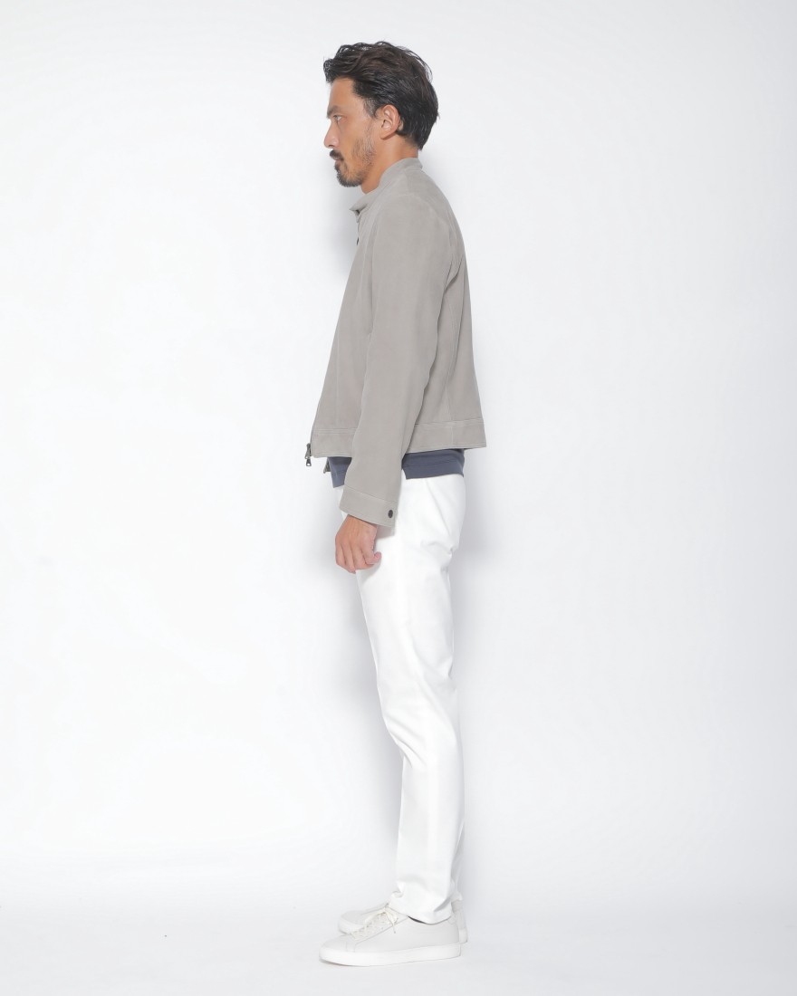 giabsarchivioワンプリーツ ストレッチコットンサテン パンツ【DANTE700/SPACE-FIT】18l