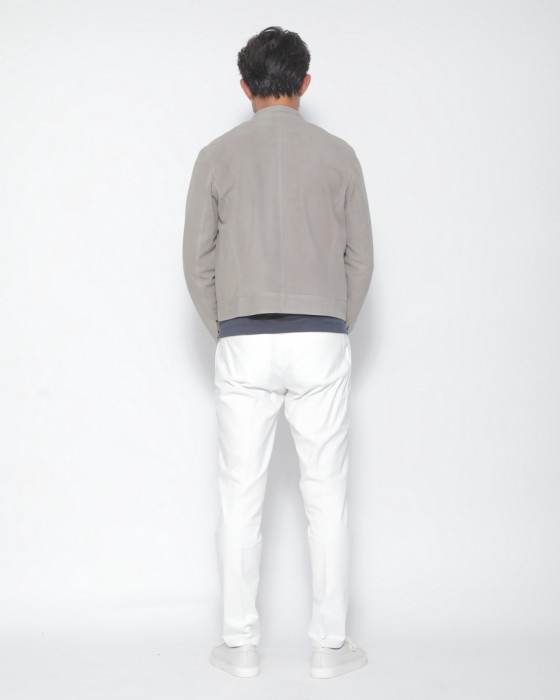 giabsarchivioワンプリーツ ストレッチコットンサテン パンツ【DANTE700/SPACE-FIT】19l