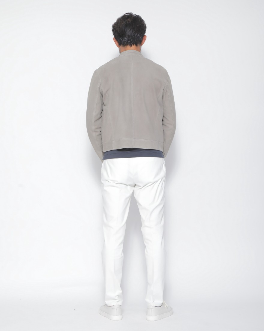 giabsarchivioワンプリーツ ストレッチコットンサテン パンツ【DANTE700/SPACE-FIT】19l