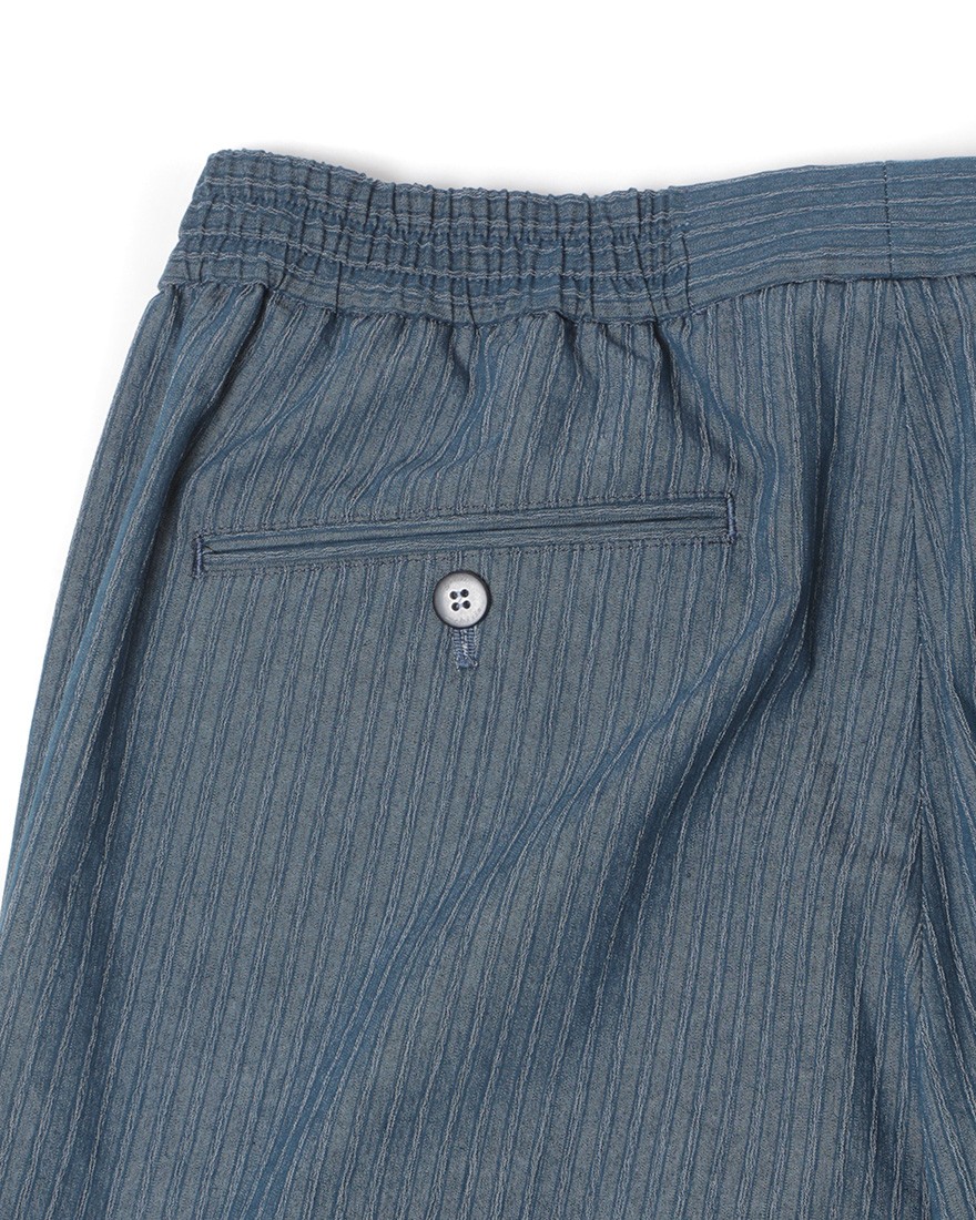 コットンポリエステルストレッチ ワンプリーツパンツ