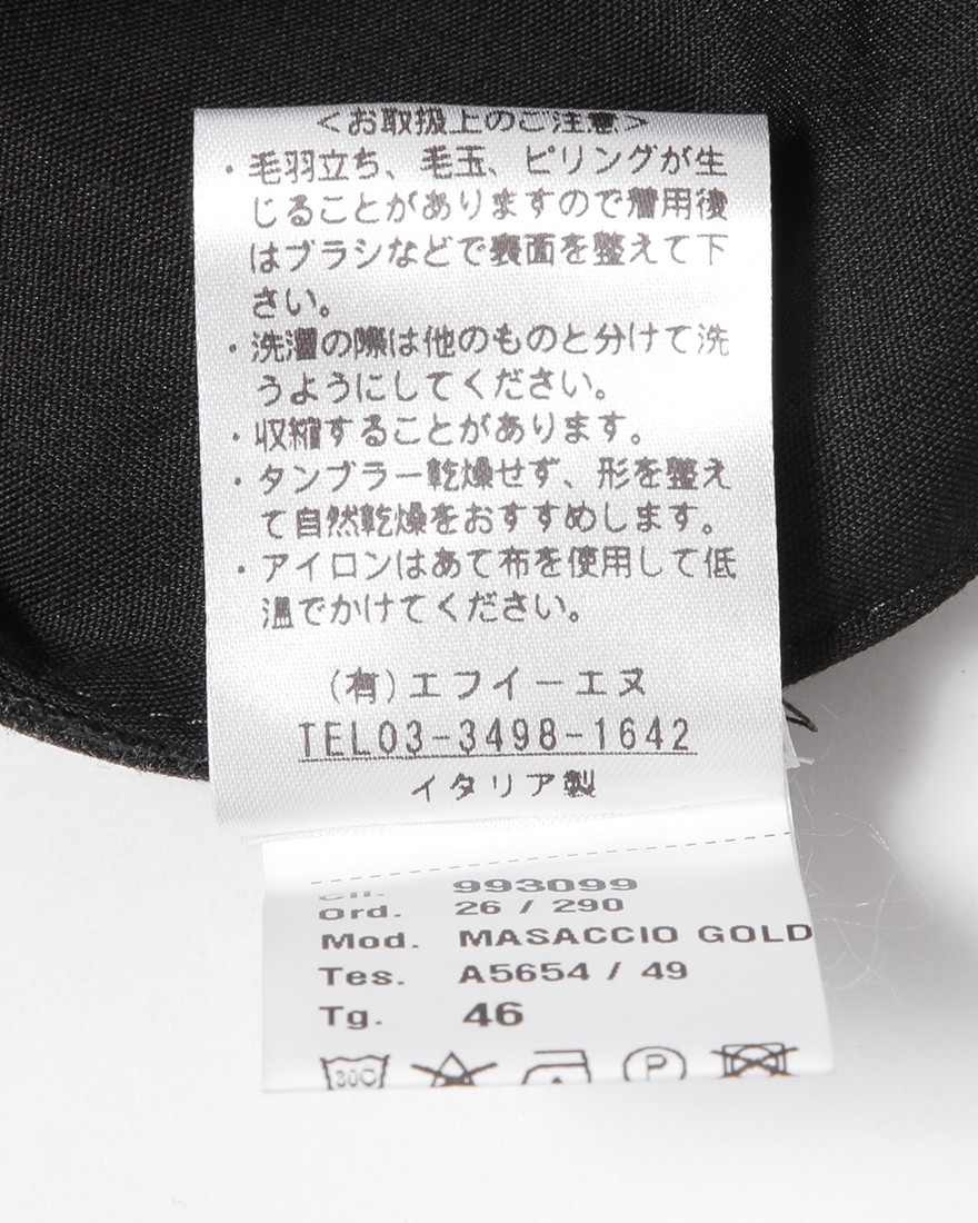 ストレッチサージウール パンツ【MASACCIO GOLD