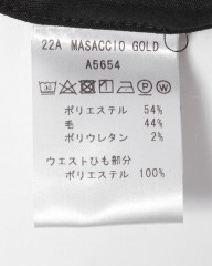 giabsarchivioストレッチサージウール パンツ【MASACCIO GOLD】mb_19l