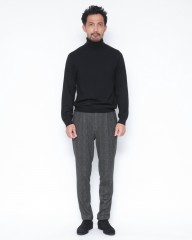 giabsarchivioグレンチェックジャージー ワンプリーツ パンツ【DANTE700/ダンテ】mb_01l