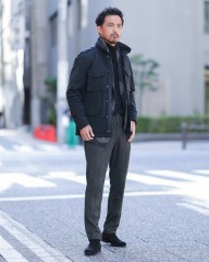 giabsarchivioグレンチェックジャージー ワンプリーツ パンツ【DANTE700/ダンテ】mb_ma