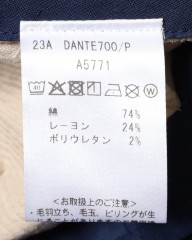 giabsarchivioウォッシャブルコーデュロイ ワンプリーツ パンツ【DANTE700/ダンテ】mb_20l