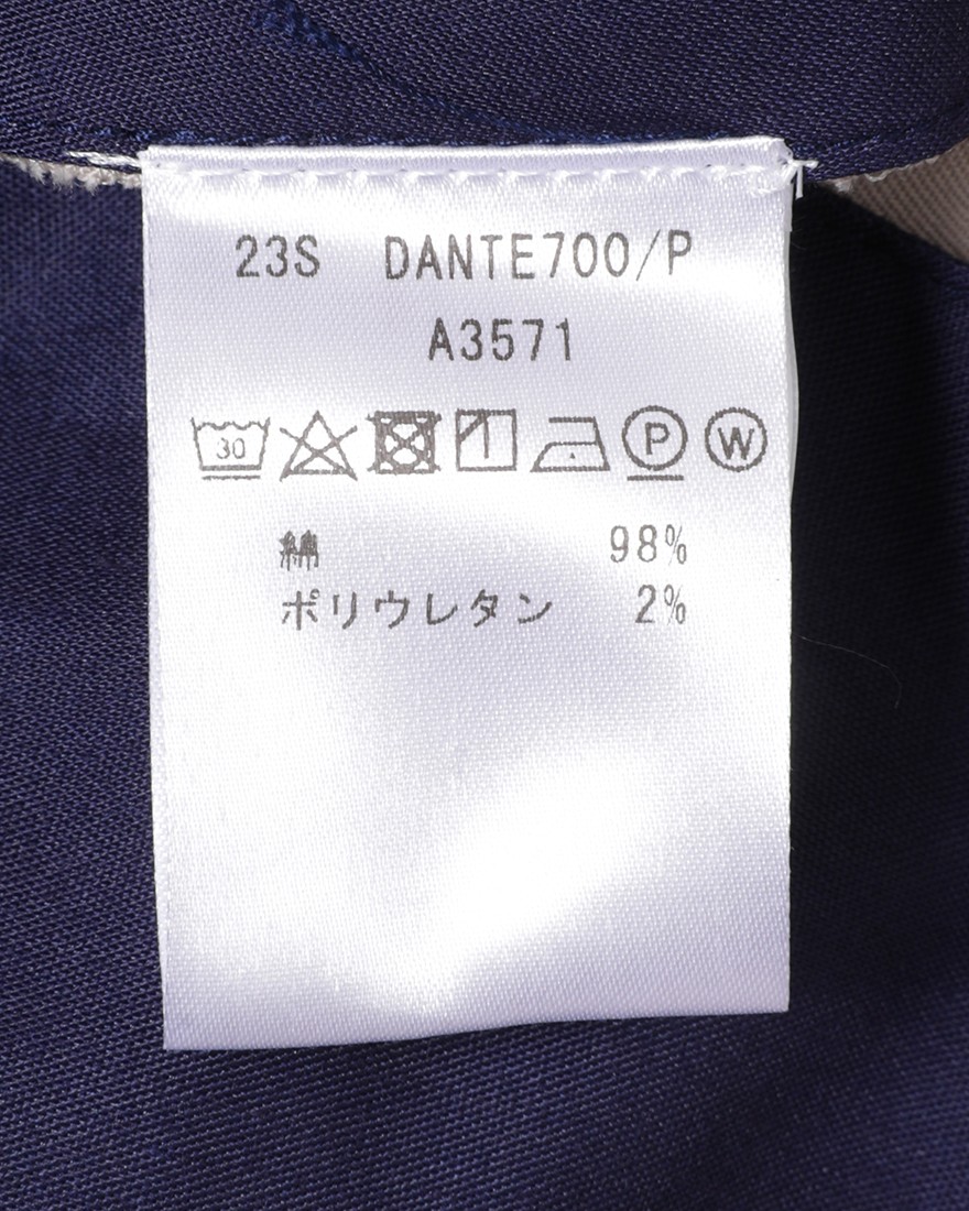giabsarchivioコットンストレッチツイル ワンプリーツパンツ【DANTE700/P】15l