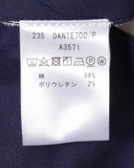 giabsarchivioコットンストレッチツイル ワンプリーツパンツ【DANTE700/P】mb_15l