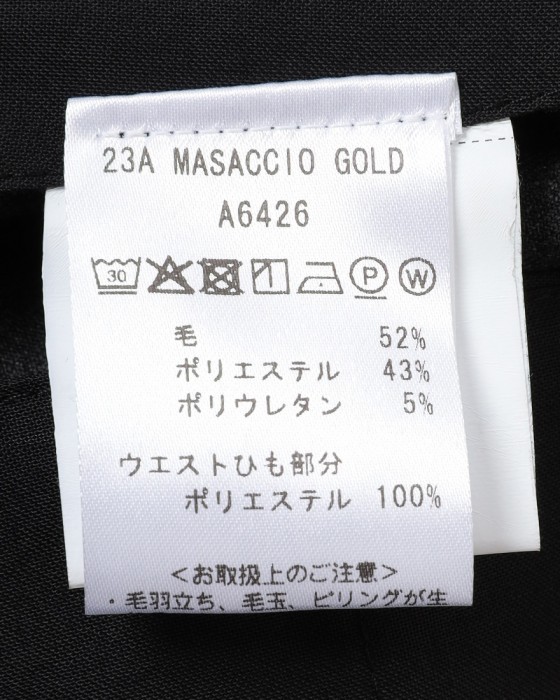 giabsarchivioストレッチサージウール パンツ【MASACCIO GOLD】22l