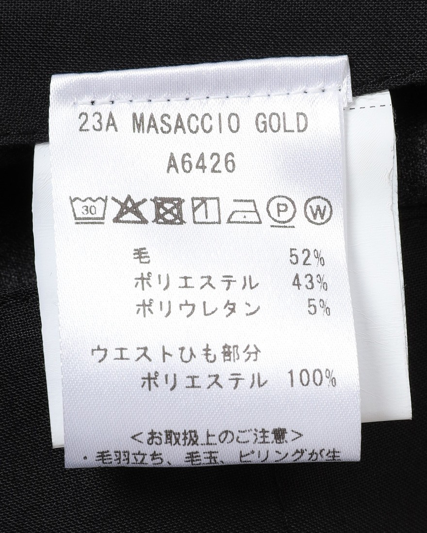 giabsarchivioストレッチサージウール パンツ【MASACCIO GOLD】22l