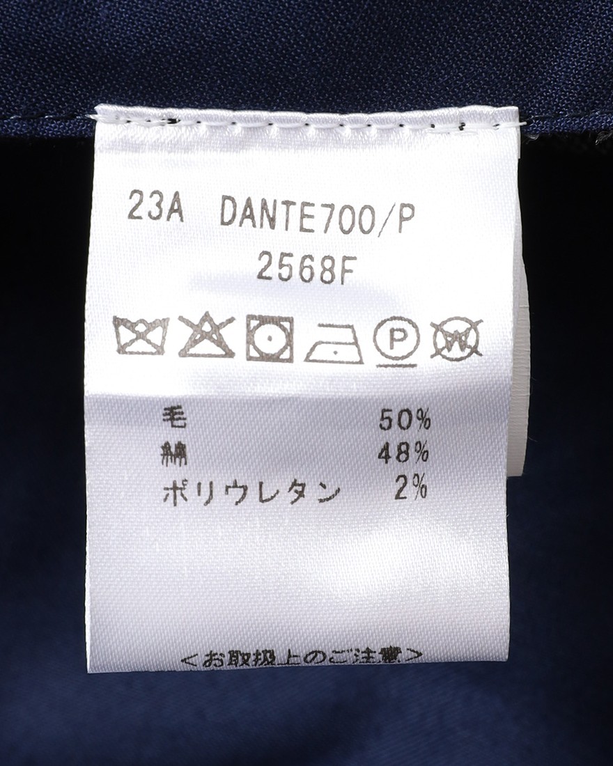 giabsarchivioトップウールコットン ワンプリーツ パンツ【DANTE700/ダンテ】20l