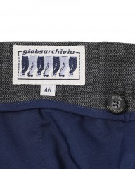 giabsarchivioトップウールコットン ワンプリーツ パンツ【DANTE700/ダンテ】mb_12l