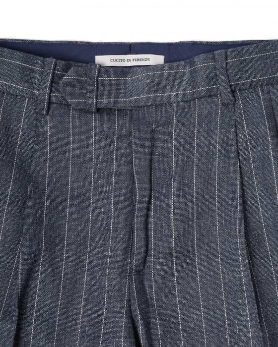 giabsarchivioヘアラインリネン パンツ【BOCCACCIO/ボッカッチョ】07l