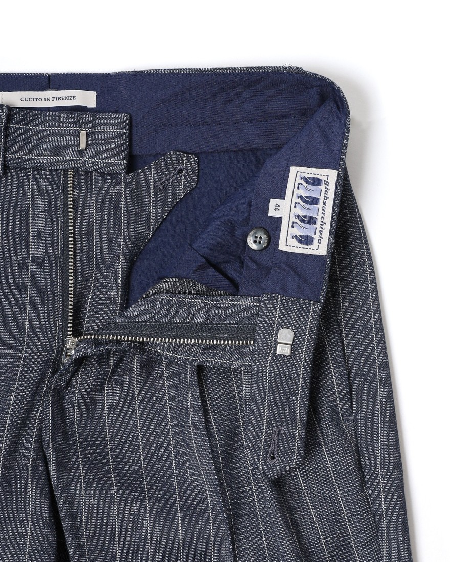 giabsarchivioヘアラインリネン パンツ【BOCCACCIO/ボッカッチョ】10l