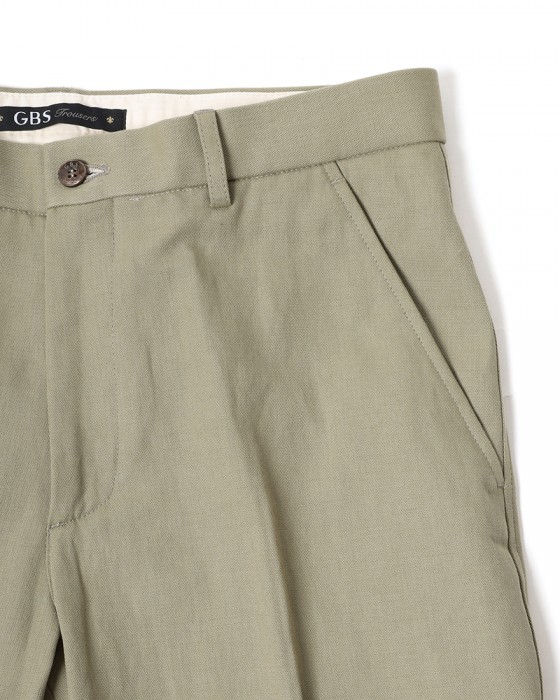 GBSコットンリネンへリンボーン パンツ09l