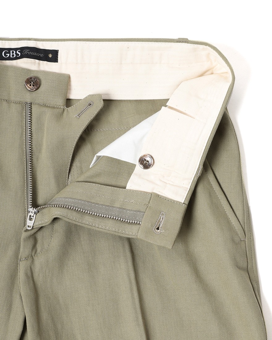 GBSコットンリネンへリンボーン パンツ10l