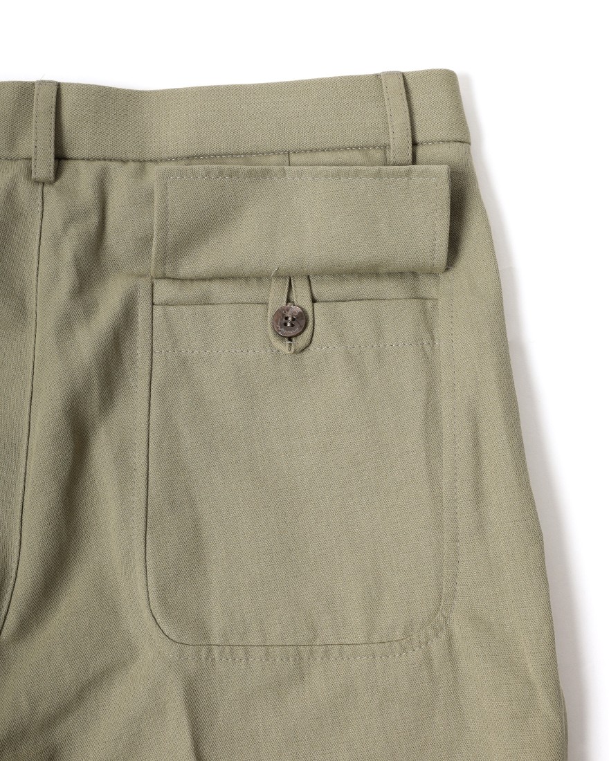 GBSコットンリネンへリンボーン パンツ17l