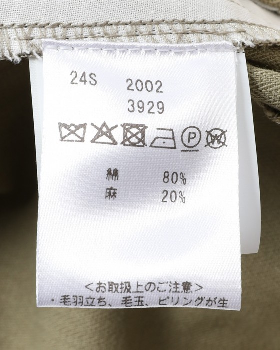 GBSコットンリネンへリンボーン パンツ21l