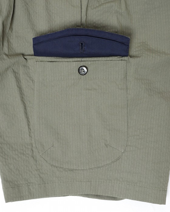 giabsarchivioコットンシアサッカー カーゴショートパンツ【PIERO/SH/ピエロ】17l