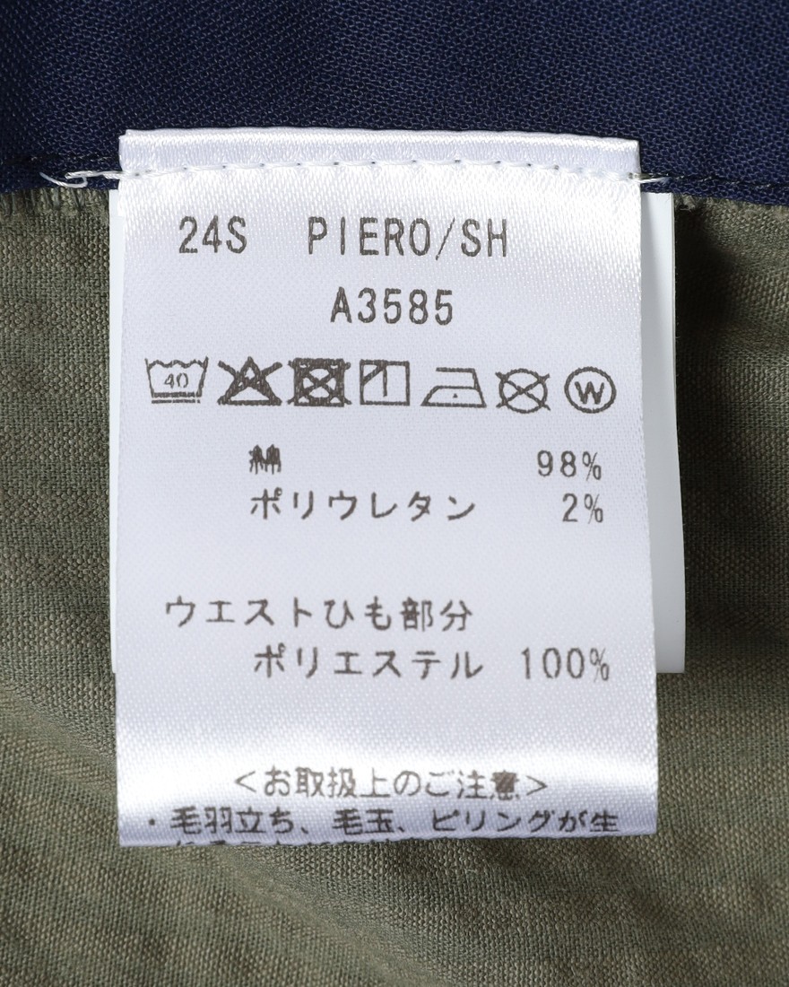 giabsarchivioコットンシアサッカー カーゴショートパンツ【PIERO/SH/ピエロ】22l