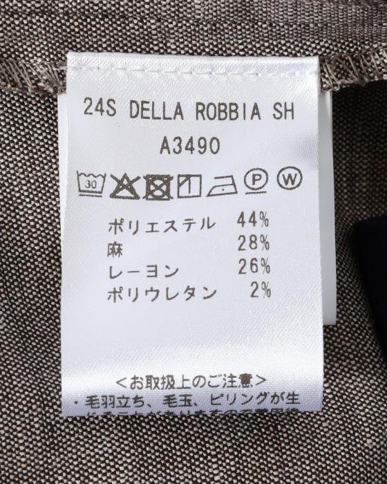 giabsarchivioスラブリネン ショートパンツ【DELLA ROBBIA/SH/デラ ロビア】18l