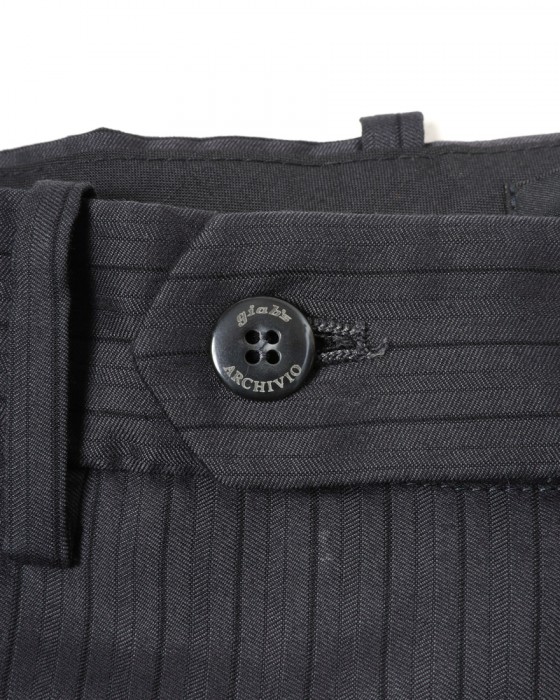 giabsarchivioストライプ コットンシルク テーパード パンツ【MASOLINO GOLD/マゾリーノ ゴールド】11l