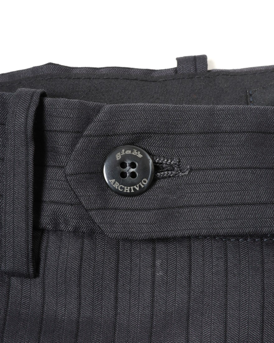 giabsarchivioストライプ コットンシルク テーパード パンツ【MASOLINO GOLD/マゾリーノ ゴールド】11l