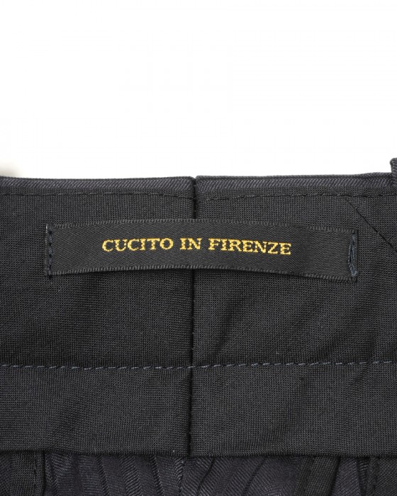 giabsarchivioストライプ コットンシルク テーパード パンツ【MASOLINO GOLD/マゾリーノ ゴールド】12l