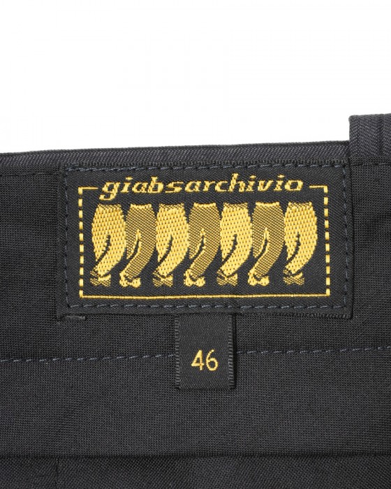 giabsarchivioストライプ コットンシルク テーパード パンツ【MASOLINO GOLD/マゾリーノ ゴールド】13l