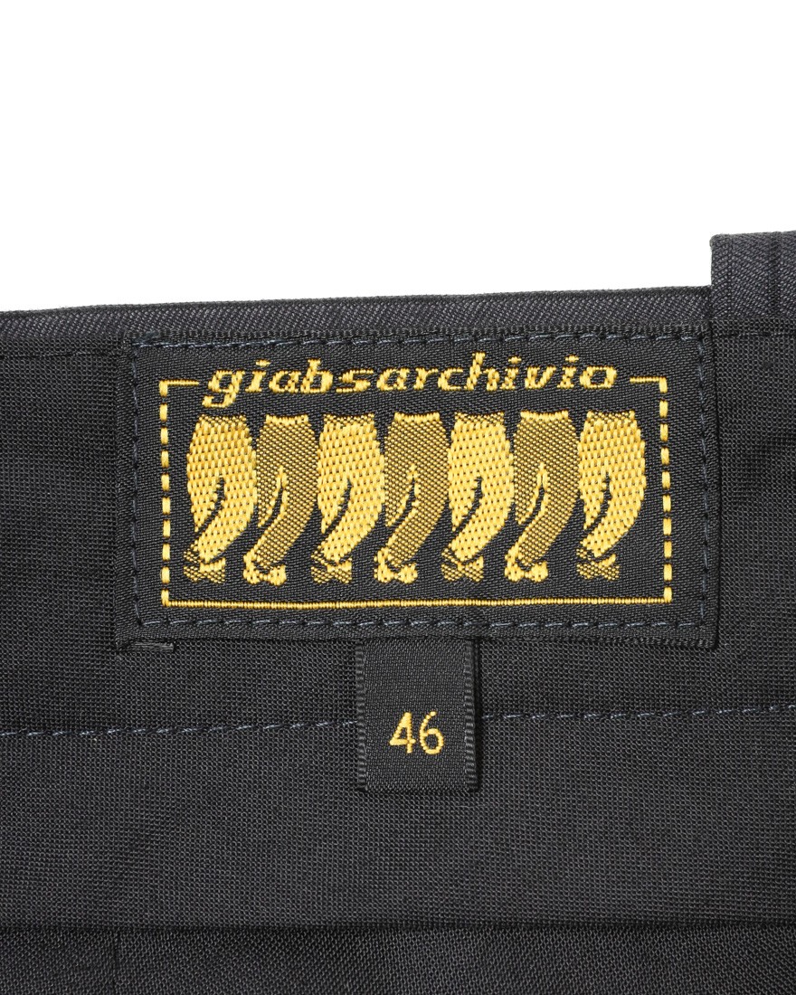 giabsarchivioストライプ コットンシルク テーパード パンツ【MASOLINO GOLD/マゾリーノ ゴールド】13l