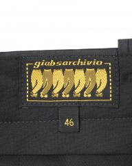 giabsarchivioストライプ コットンシルク テーパード パンツ【MASOLINO GOLD/マゾリーノ ゴールド】mb_13l