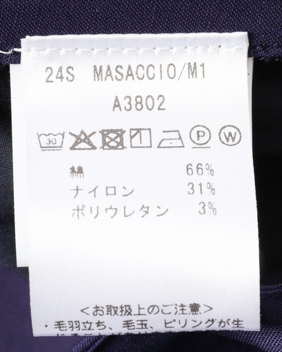 giabsarchivioエアリーテクノコットン テーパード パンツ【MASACCIO/マサッチョ】20l