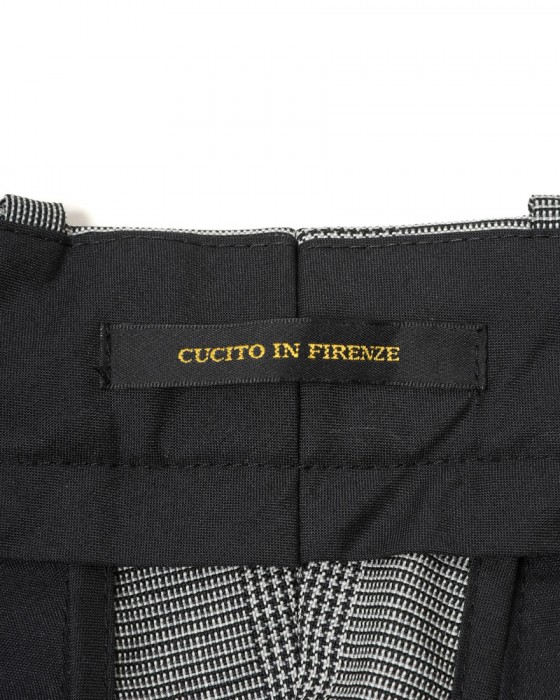 giabsarchivioグレンチェック ウール テーパード パンツ【MASOLINO GOLD/マゾリーノ ゴールド】11l