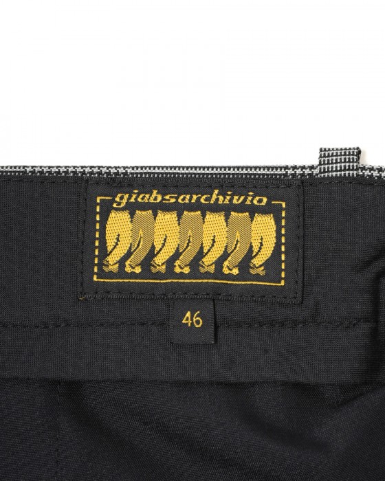 giabsarchivioグレンチェック ウール テーパード パンツ【MASOLINO GOLD/マゾリーノ ゴールド】12l