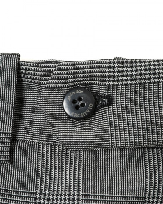 giabsarchivioグレンチェック ウール テーパード パンツ【MASOLINO GOLD/マゾリーノ ゴールド】13l