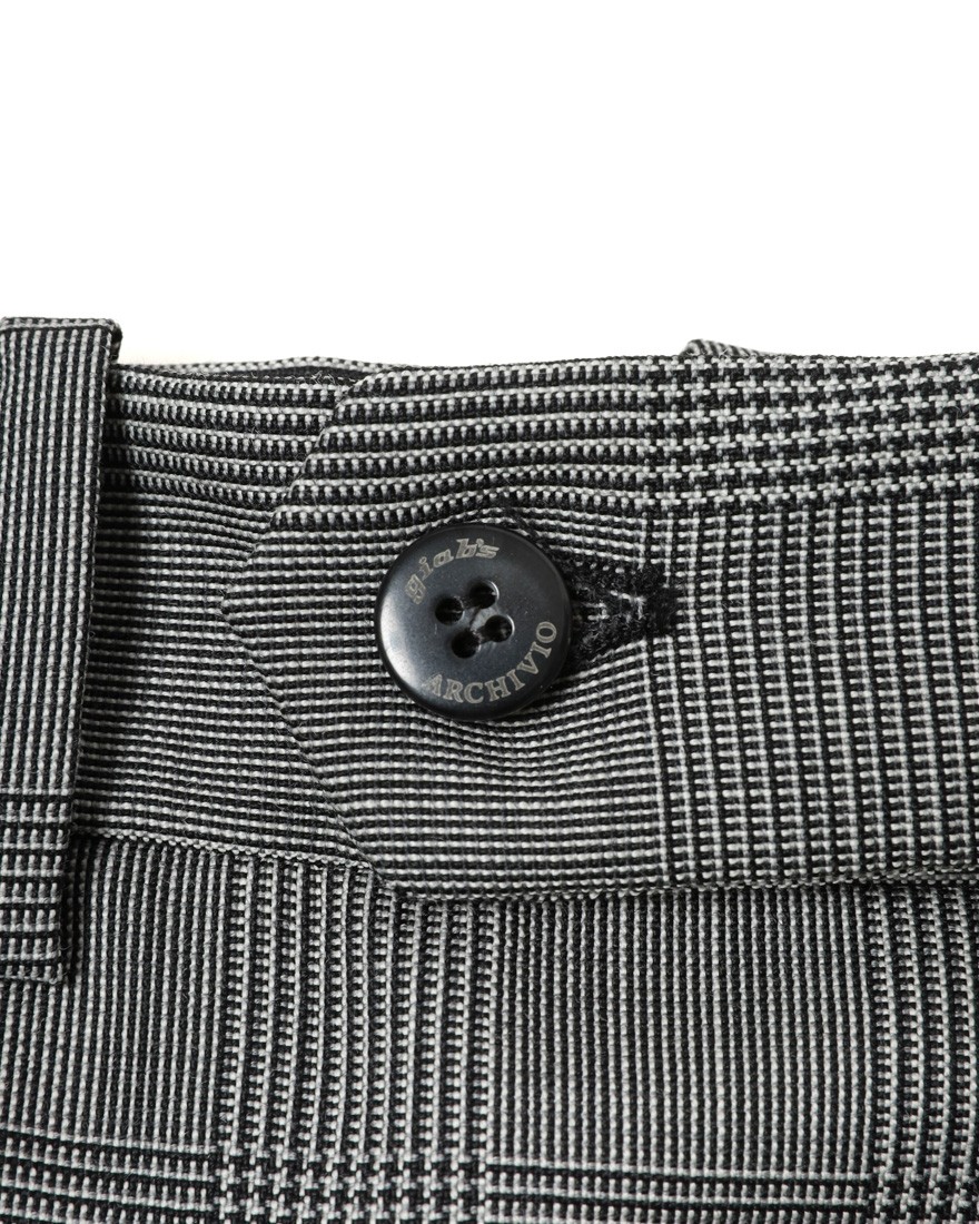 giabsarchivioグレンチェック ウール テーパード パンツ【MASOLINO GOLD/マゾリーノ ゴールド】13l