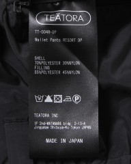 TEATORAインサレーション ワイドテーパードパンツ【Wallet Pants RESORT DP】mb_15l