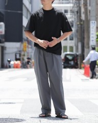 TEATORAナイロンストレッチワイドテーパードパンツ【WALLET PANTS RESORT DR】mb_ma