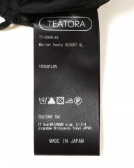 TEATORAナイロン ワイドテーパードパンツ【WALLET PANTS RESORT HL】mb_21l