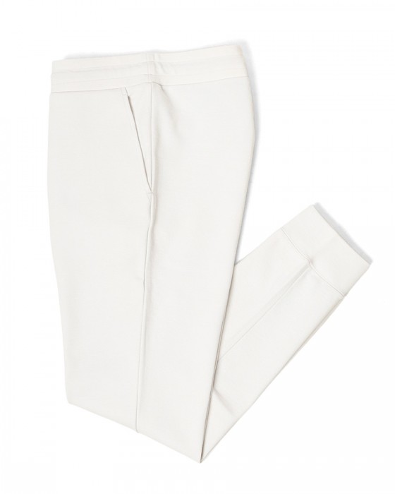 three dotsストレッチポンチ 裾リブパンツ【Stretch ponte】c8