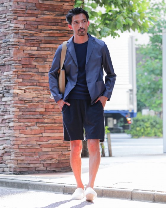 リネンコットンダブルフェイスショーツ|MAJESTIC FILATURES