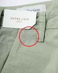 Entre Amis※ワケあり※コットン ノープリーツスリムストレッチパンツmb_22l