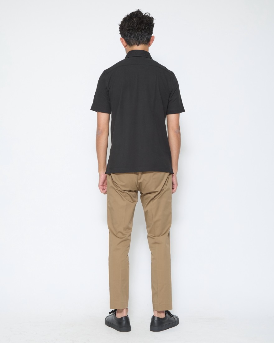 Entre Amisノープリーツスリムフィットテーパードパンツ25l