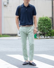 Entre Amisコットン ノープリーツスリムストレッチパンツmb_ma
