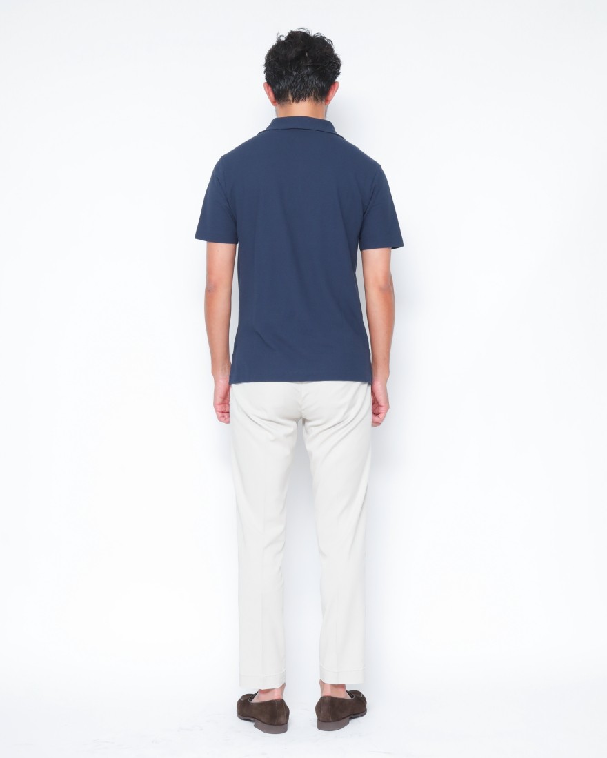 Entre Amis9分丈 スリムテーパード ノープリーツ パンツ25l