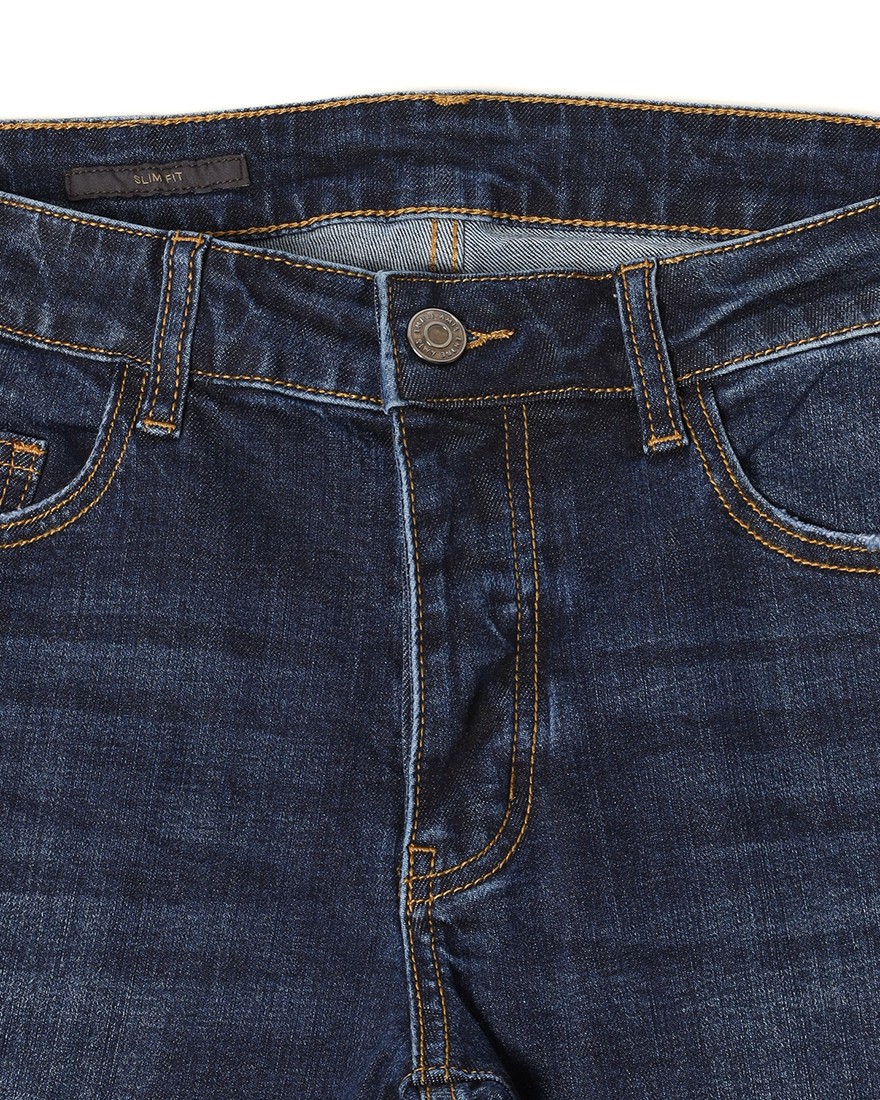 Entre Amisスリムテーパード ミディアムウォッシュデニム07l